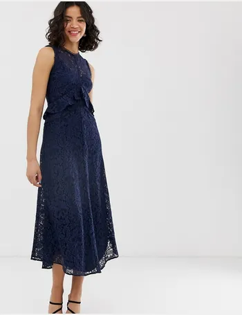 warehouse blue lace dress