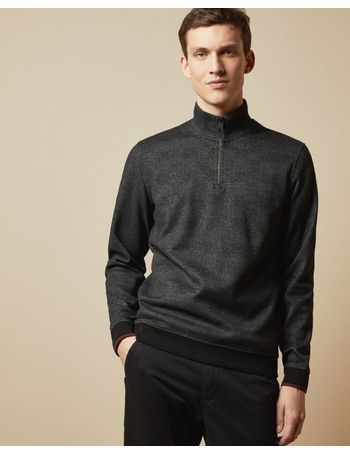 ted baker rebal jersey half zip jumper