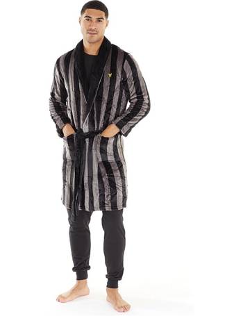 Randol Fleece Knit Robe - Charcoal - Ben Sherman