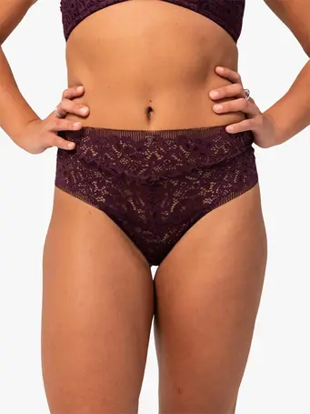 Oola Lingerie Lace and Logo High Waist Knickers, Black at John Lewis &  Partners