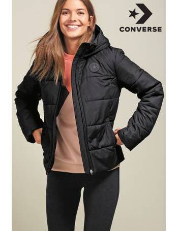 converse black padded jacket