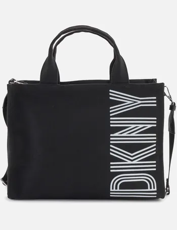 DKNY Carol Book Medium Logo-jacquard Tote Bag in Black