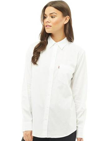 levis white button up shirt