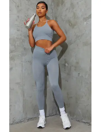 Shop PrettyLittleThing Women's Grey Gym Leggings up to 80% Off