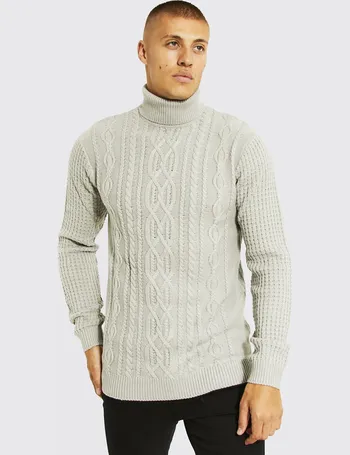 Chunky roll hotsell neck jumper mens