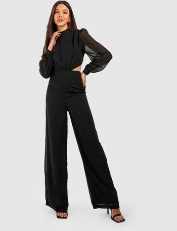 Plus Occasion Chiffon Angel Sleeve Jumpsuit