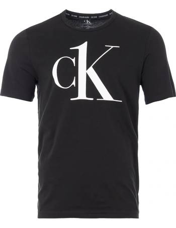 Calvin Klein CK One 2 pack logo crew neck lounge t-shirts