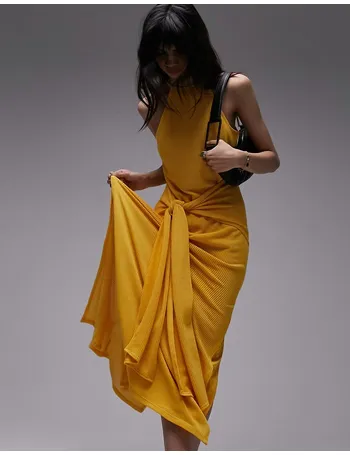 Topshop mustard hot sale dress