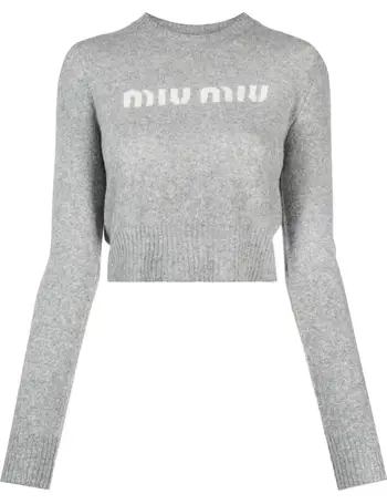 Miu Miu logo-intarsia cashmere-blend Briefs - Farfetch