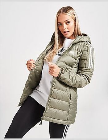 adidas essential down parka jacket green