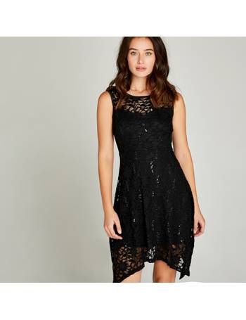 Lace hanky best sale hem skater dress