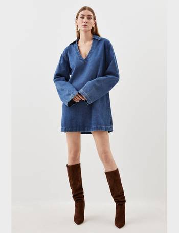 Denim Maxi Shirt Dress | Karen Millen