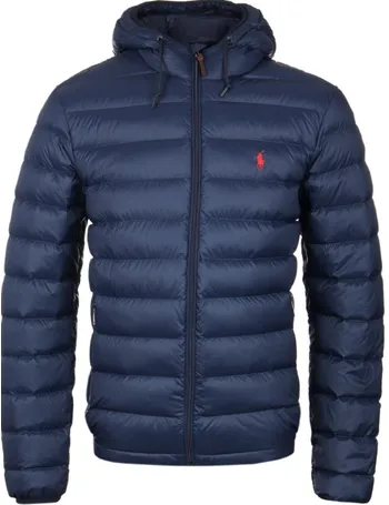 polo ralph lauren jet black down padded hooded jacket