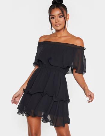 Black Sheer Chiffon Strappy Cowl Neck Maxi Dress