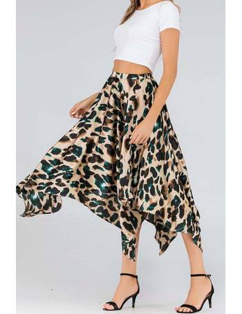 Maxi Wrap Skirt With Tie In Cream Floral Print, D.Anna