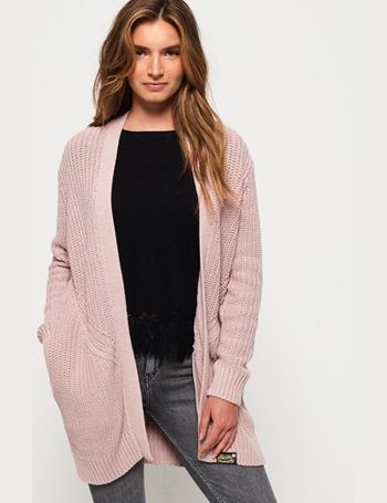 superdry pink cardigan