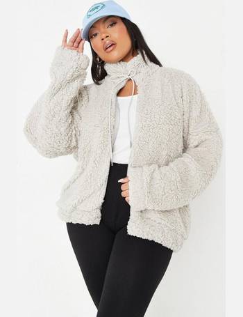 Missguided grey deals teddy coat