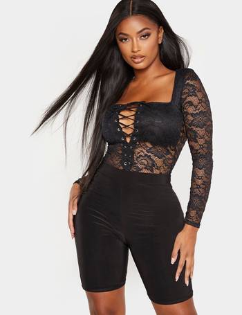 Shop PrettyLittleThing Women's Long Sleeve Lace Bodysuits up to 75% Off
