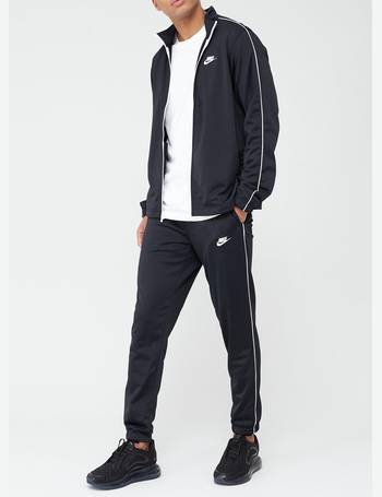 nike tribute poly tracksuit in black