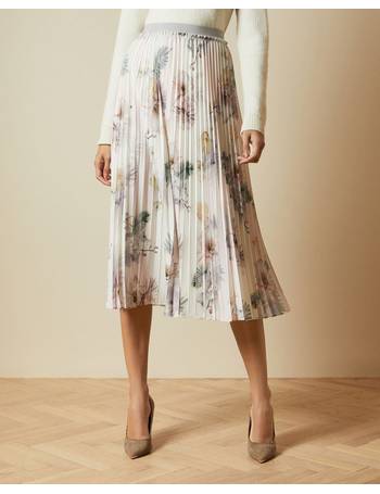 ted baker floral midi skirt