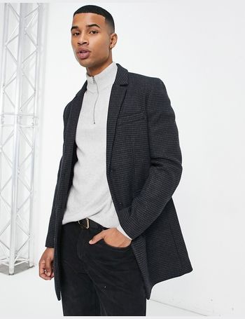 French connection premium wool rich overcoat 2025 with velvet collar