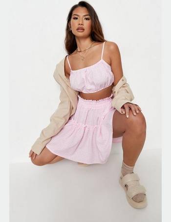 Missguided Co Ord Lace Mesh Cami Crop Top