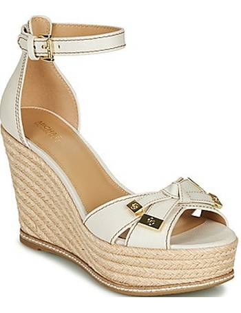 michael kors mackay embossed leather wedge