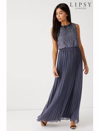 Lipsy vip premium clearance pleated maxi dress