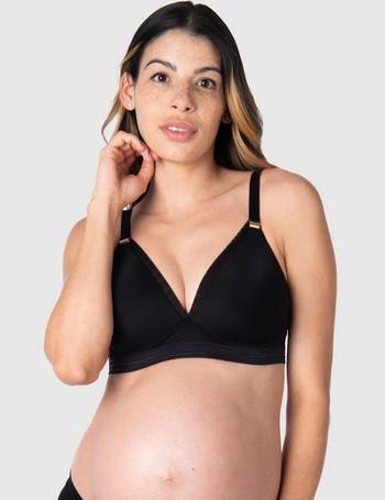 Pack of 2 Padded Bras in Organic Cotton & Lace, Maternity & Nursing Special  - black