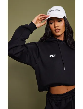 Plt Cream Logo Badge Detail Oversized Hoodie