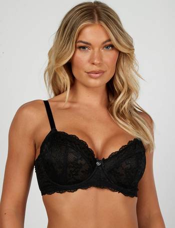 Buy Marks & Spencer Printed Lace Trim Wired Plunge Bra A-e online