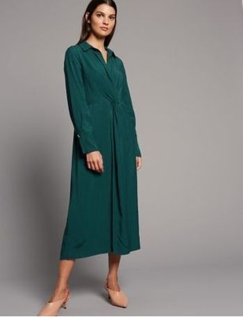 autograph silk shirt dress