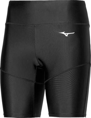 Mizuno Womens 4.5 Inch 2in1 Shorts Pants Trousers Bottoms Black Sports Running