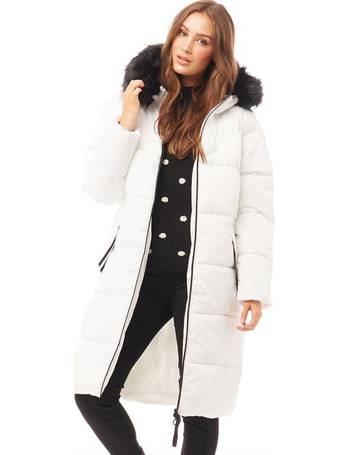 only womens monica long puffer coat black