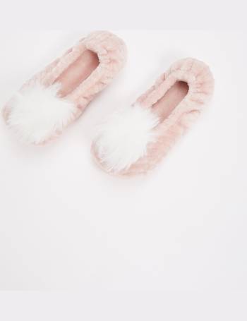 Shop Tu Clothing Women s Pom Pom Slippers up to 50 Off DealDoodle