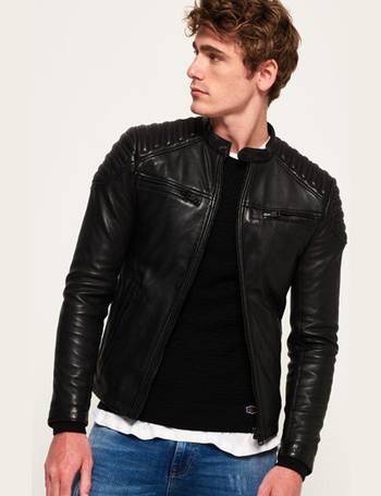 muis richting Rand Superdry Mens Leather Jackets - up to 50% Off | DealDoodle