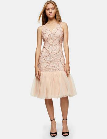 Lace and beads mulan hot sale midi