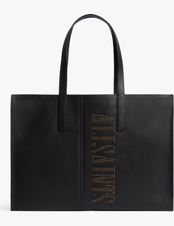 Nina stud north south leather tote bag sale