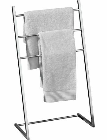 Chrome Premier Housewares Floor Standing 3 Bar Sloping Tubular Towel Stand