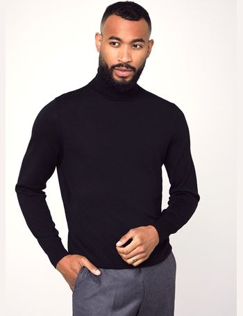 black roll neck jumper mens