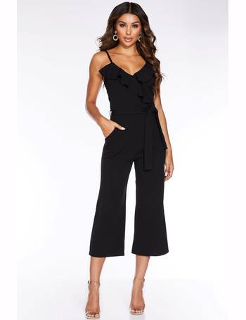 quiz black culotte jumpsuit