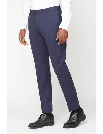 Racing Green Blue Micro Tailored Fit Suit Trouser