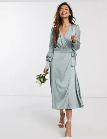 tfnc sage green bridesmaid dress
