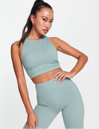 TALA Skinluxe medium support sports bra in sage green exclusive to ASOS