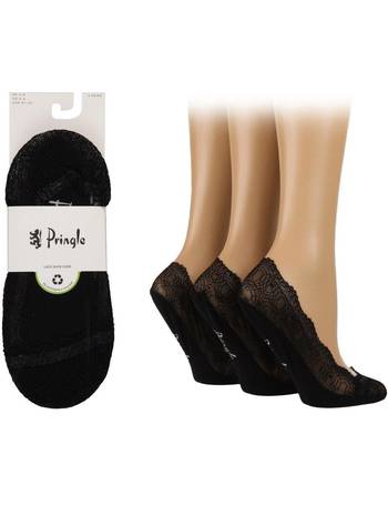 Ladies 3 Pair Pringle Lace Shoe Liner Socks from SockShop