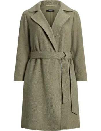 Ralph Lauren Women's Connery Plaid Double-face Wool Coat In Grey