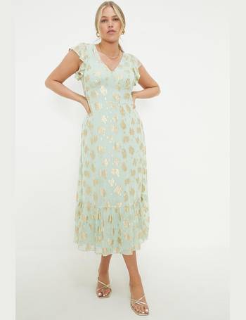 Yumi Mint Floral Bardot Dress