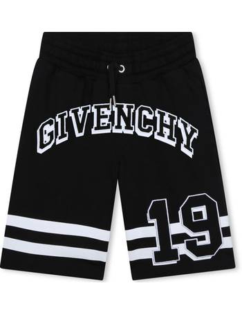 Givenchy Kids crepe-texture cotton shorts - Blue
