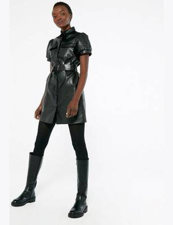 leather look dress new look