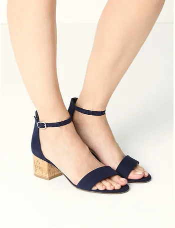 Wide Fit Suede Ankle Strap Flat Sandals